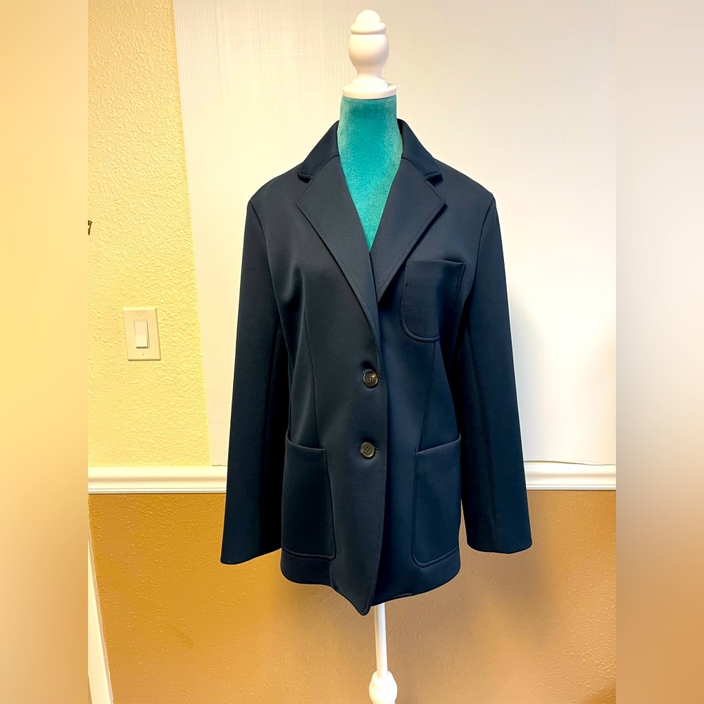 Jil Sander Single-Breasted Jersey Blazer Jacket – Size 38 – NWT – Made in Italy